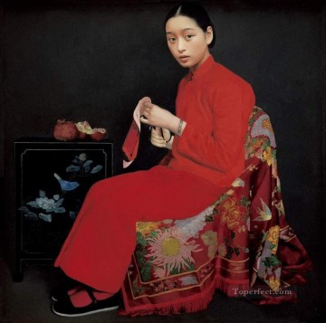 Chino Painting - Chicas chinas de la JMJ de finales de otoño